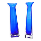 Murano Crystal Jarrones Sommerso Azul Cobalto