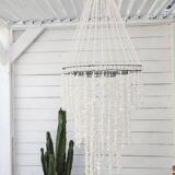 Chandelier - "Ocean" suspension in white shells D 30 cm