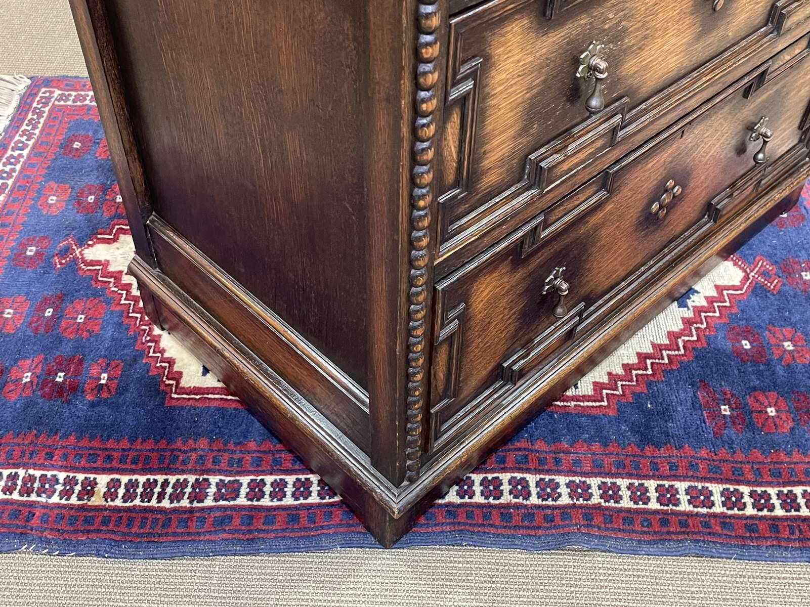 1950s English oak chest of drawers