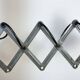 Industrial Black Enamel Scissor Wall Lamp, 1950s