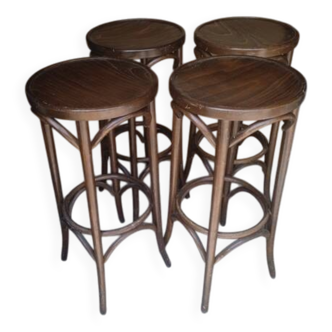 4 tabouret de bar bois courbé