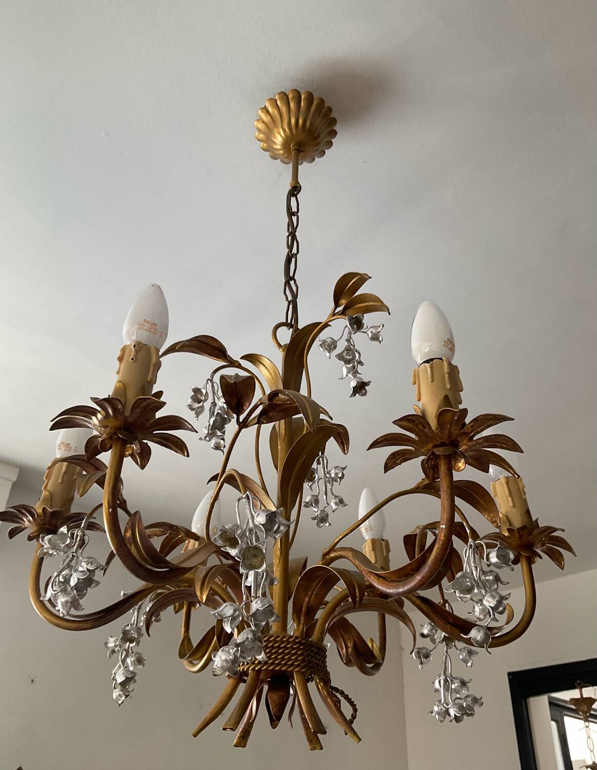 Lustre Hans Kögl Hollywood Regency des années 60