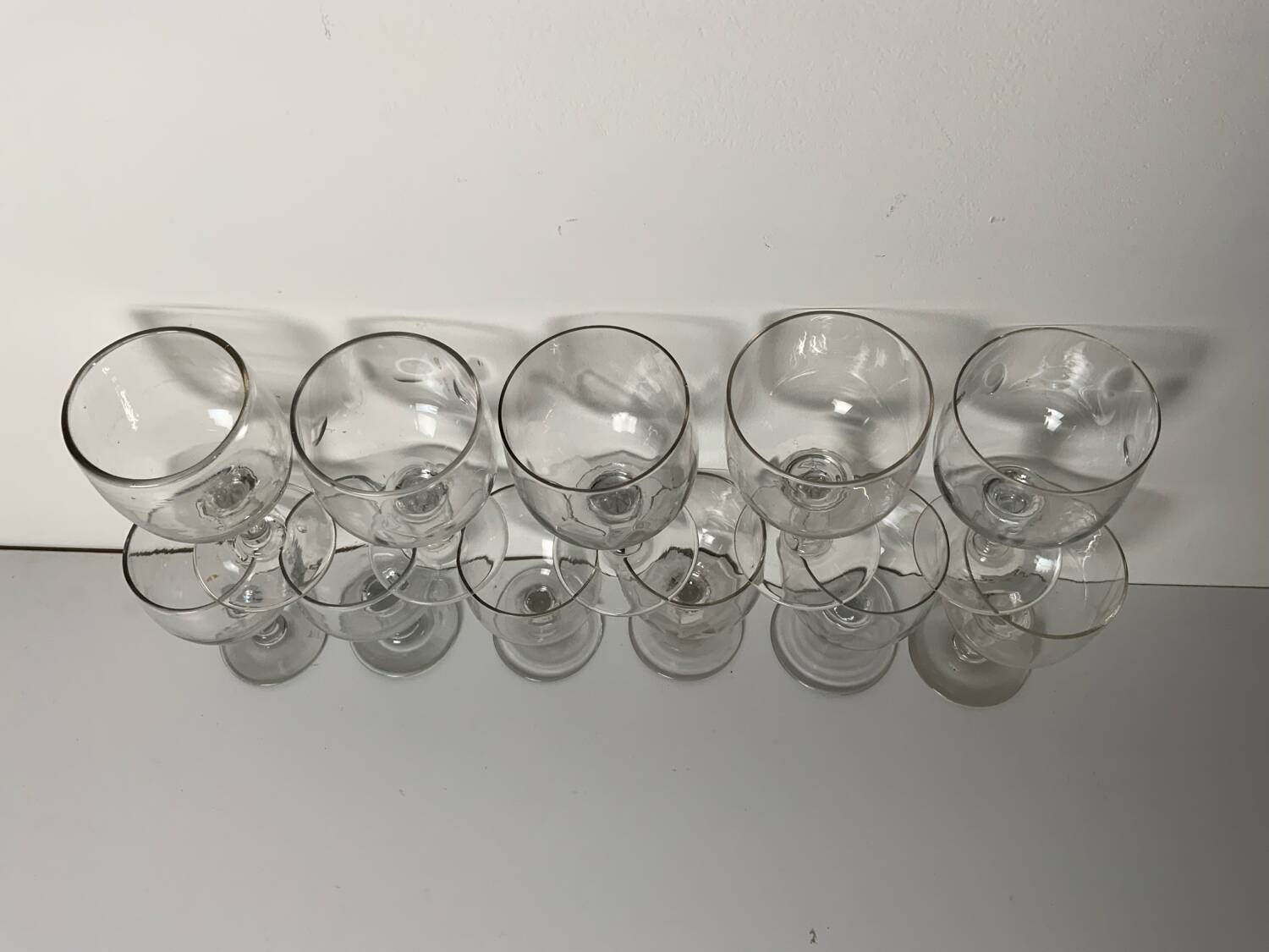 Antique stemmed glasses