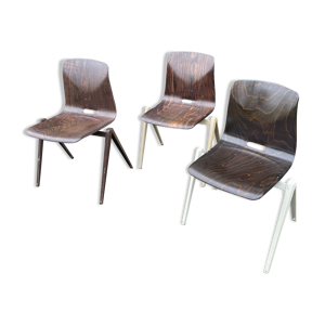 Lot de 3 chaises galvanitas