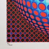 Victor Vasarely  Op Art Limited Edition Lithograph (1975) Signature pri