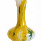 Cristallerie de Clichy White Opaline Pitcher Vase, Handmade in France