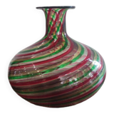 Vintage Murano-inspired blown glass vase