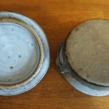 Pot with glazed glazed ceramic lid Ø 12.5 cm handmade