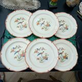 Set of six HBCM dessert plates