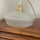 Vintage frosted glass pendant lamp