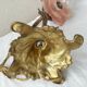 2 bronze and glass lamps