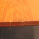 1960s table with teak veneer and glass top + extensions