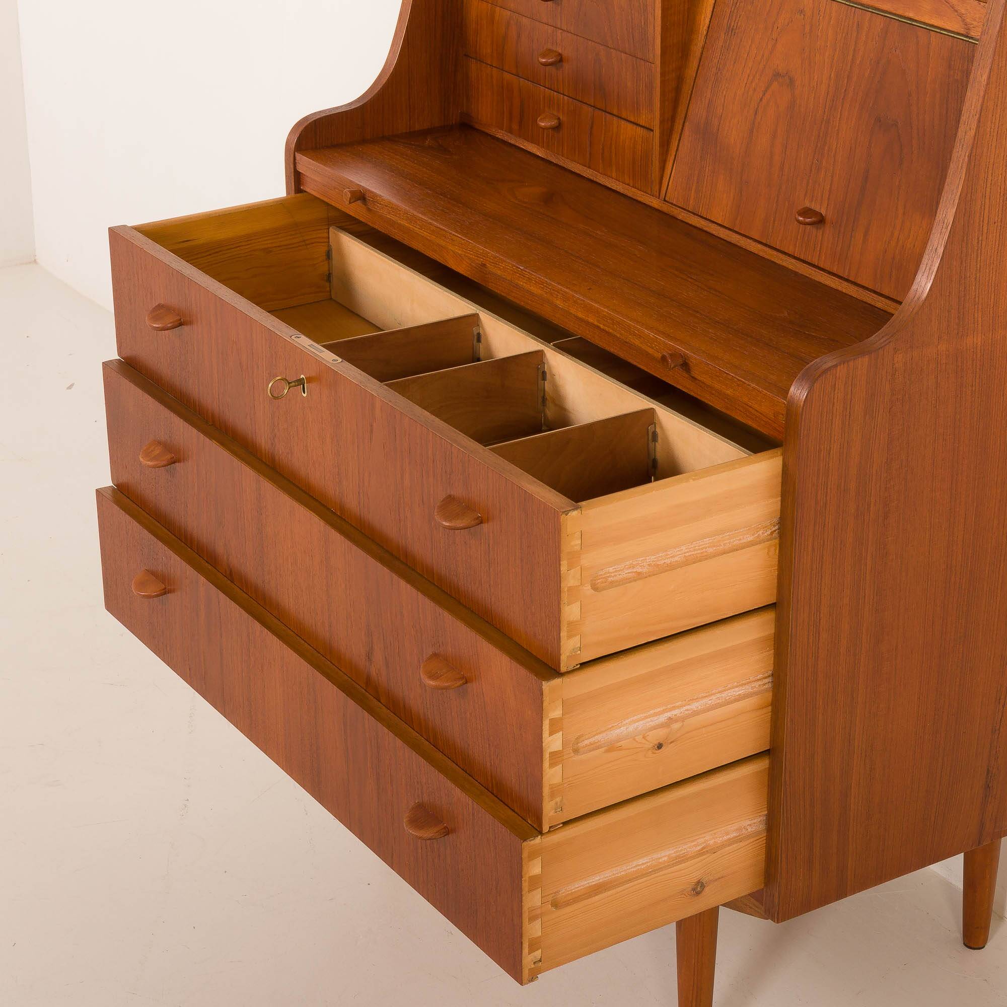 Danish teak secretaire with a hidden vanity by Storgaard Nielsens MBF, 1960