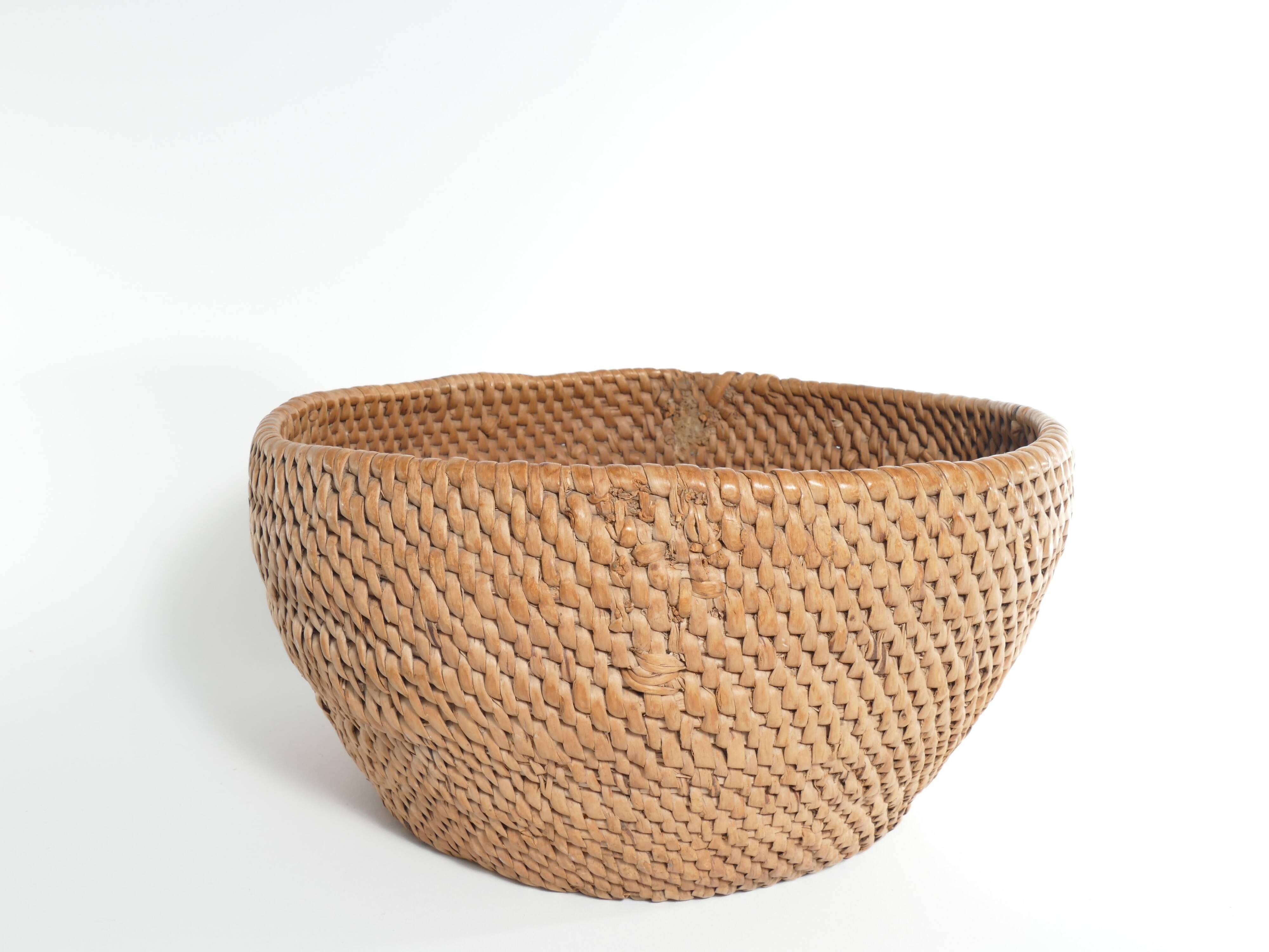 Swedish Folk Art Root Basket, Sweden 19th century