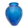 Blue art deco vase