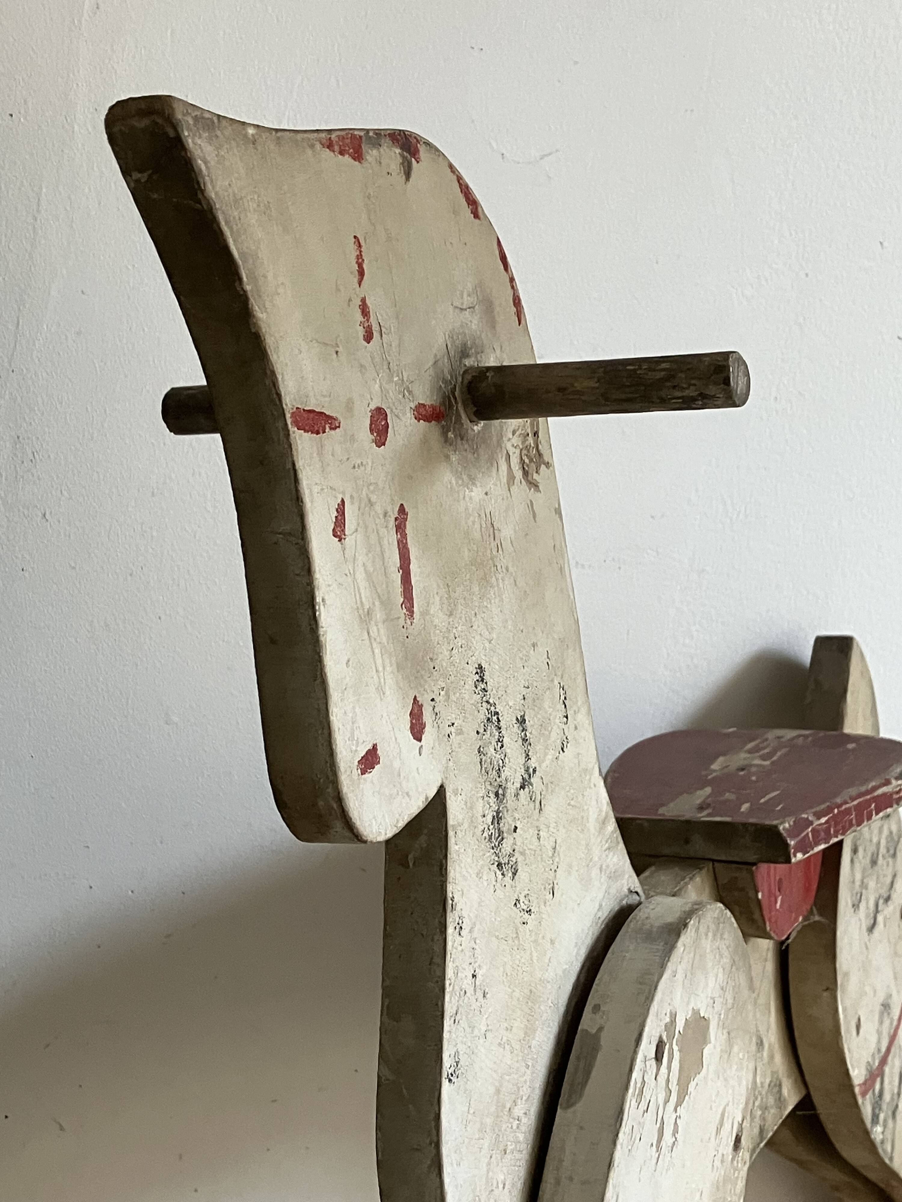 Old toy, wooden horse