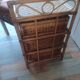 Lot de 2 commodes 3 tiroirs en rotin vintage
