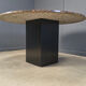 Table ronde en granit vintage, années 1970