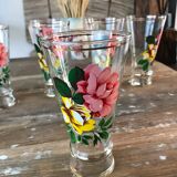 6 vintage high glasses