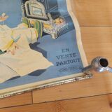 Affiche lithographiée flamme bleu