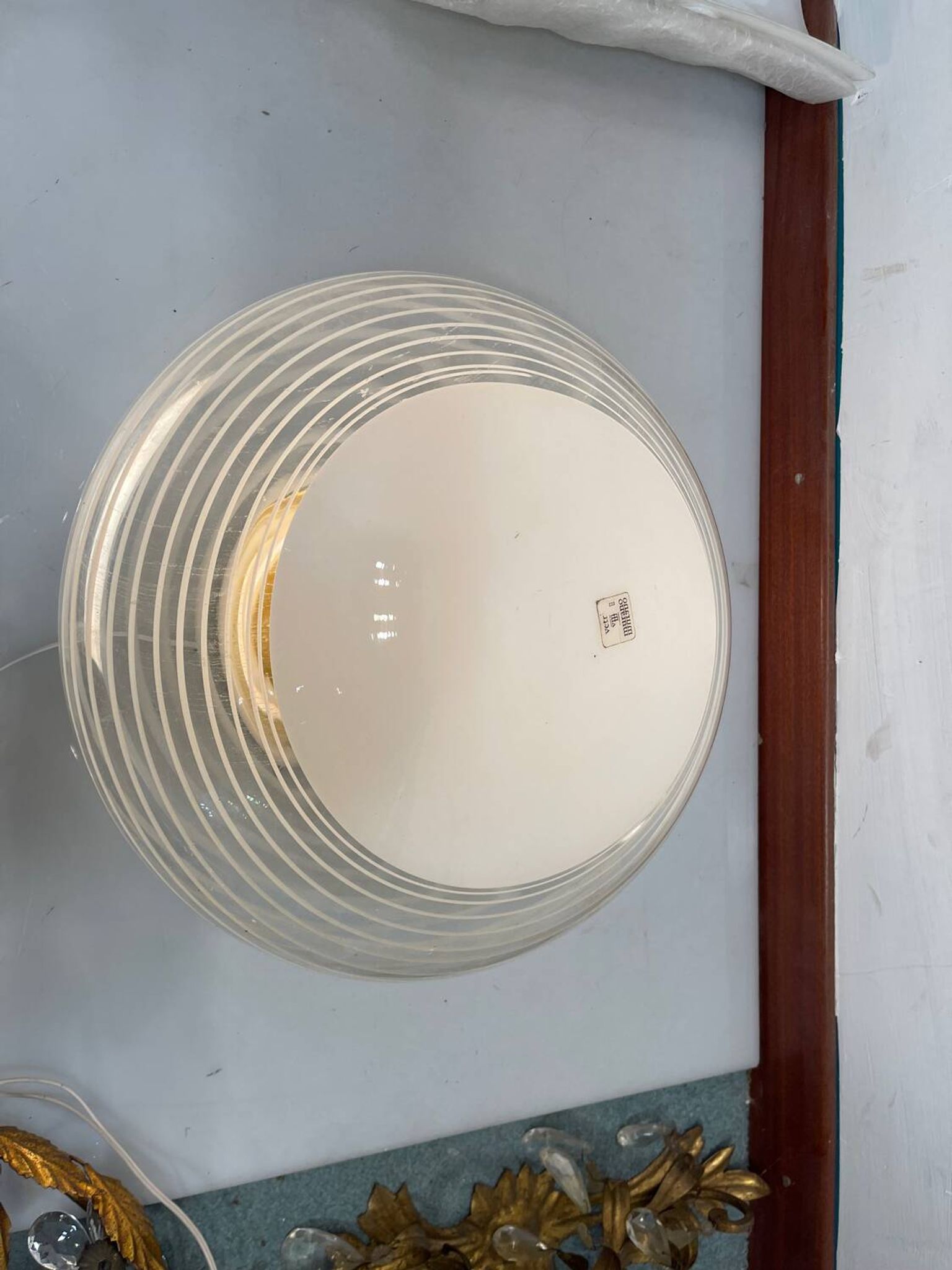 Lot de 2 plafonniers en verre de Murano