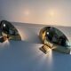 Pair of brass wall sconces from the mid-century by SCE, 1960s, France.