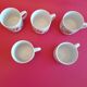 5 cups vintage mugs décor flowers orange Monopoli
