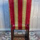 Suite de 6 chaises de style Louis XIII velours rayé