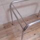 Desk table 120x76cm chrome metal and glass