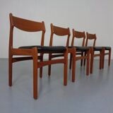 Teak dining chairs by Erik Buch for Od Møbler, 1960s, set of 4.
