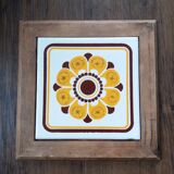 70s earthenware tile trivet
