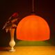 Vintage orange glass pendant globe