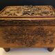 Carved wooden box