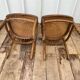 Paire chaise ancienne Baumann modèle eden bois + assise cannée vintage