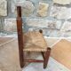 Chaise d'enfant assise paillée
