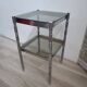 1970s metal and smoked glass side table