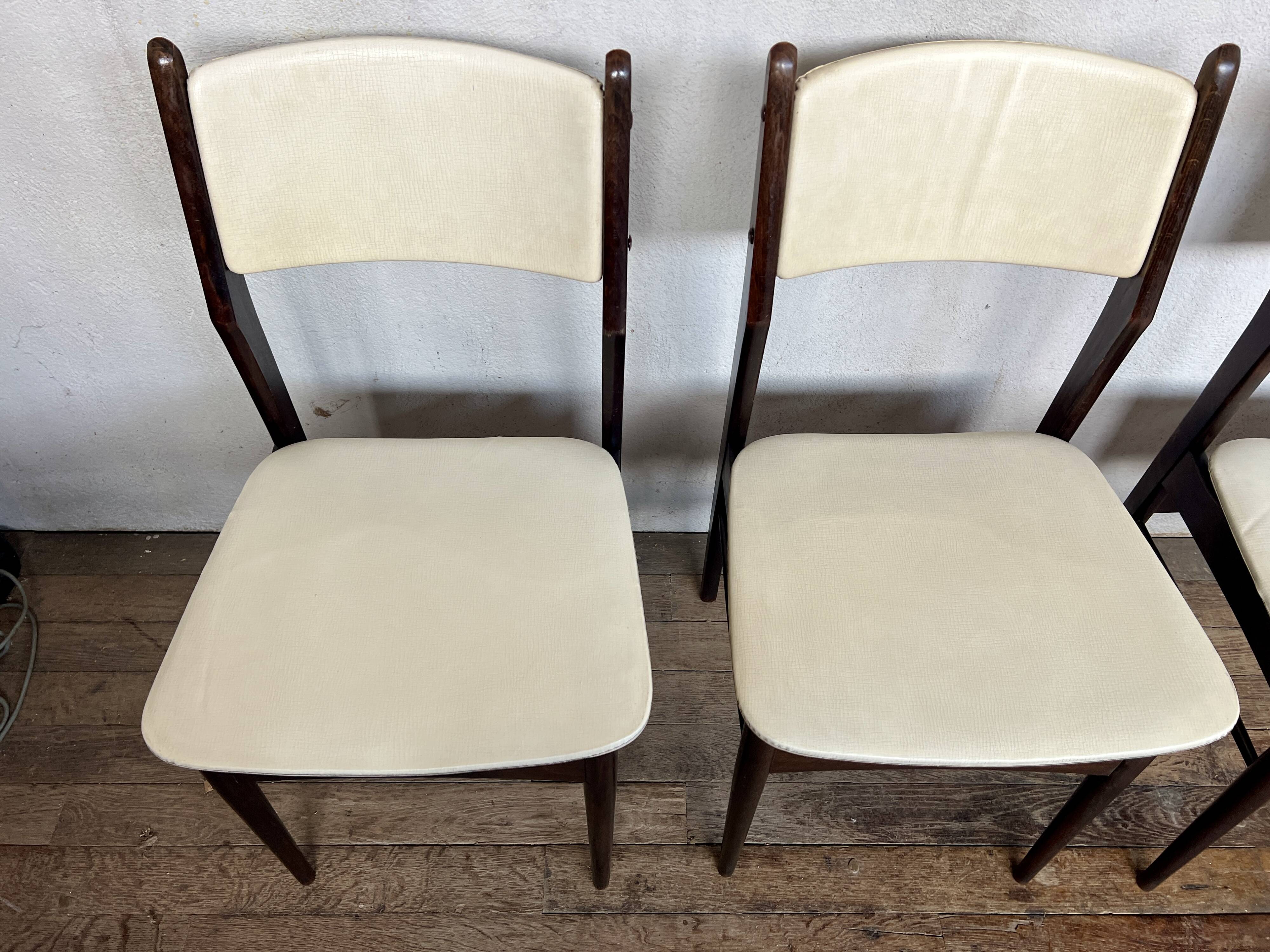 Set of 6 vintage 1960s chairs