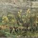Ancient painting , Swiss landscape, signed and dated 1894