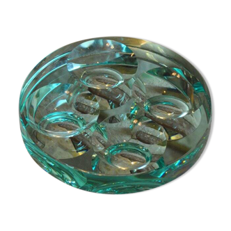 Mid-Century bevelled glass bowl by Fontana Arte, 1960s