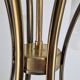 Italian Mid-Century Brass Chandelier with Murano Style Glass Shades, 1960's