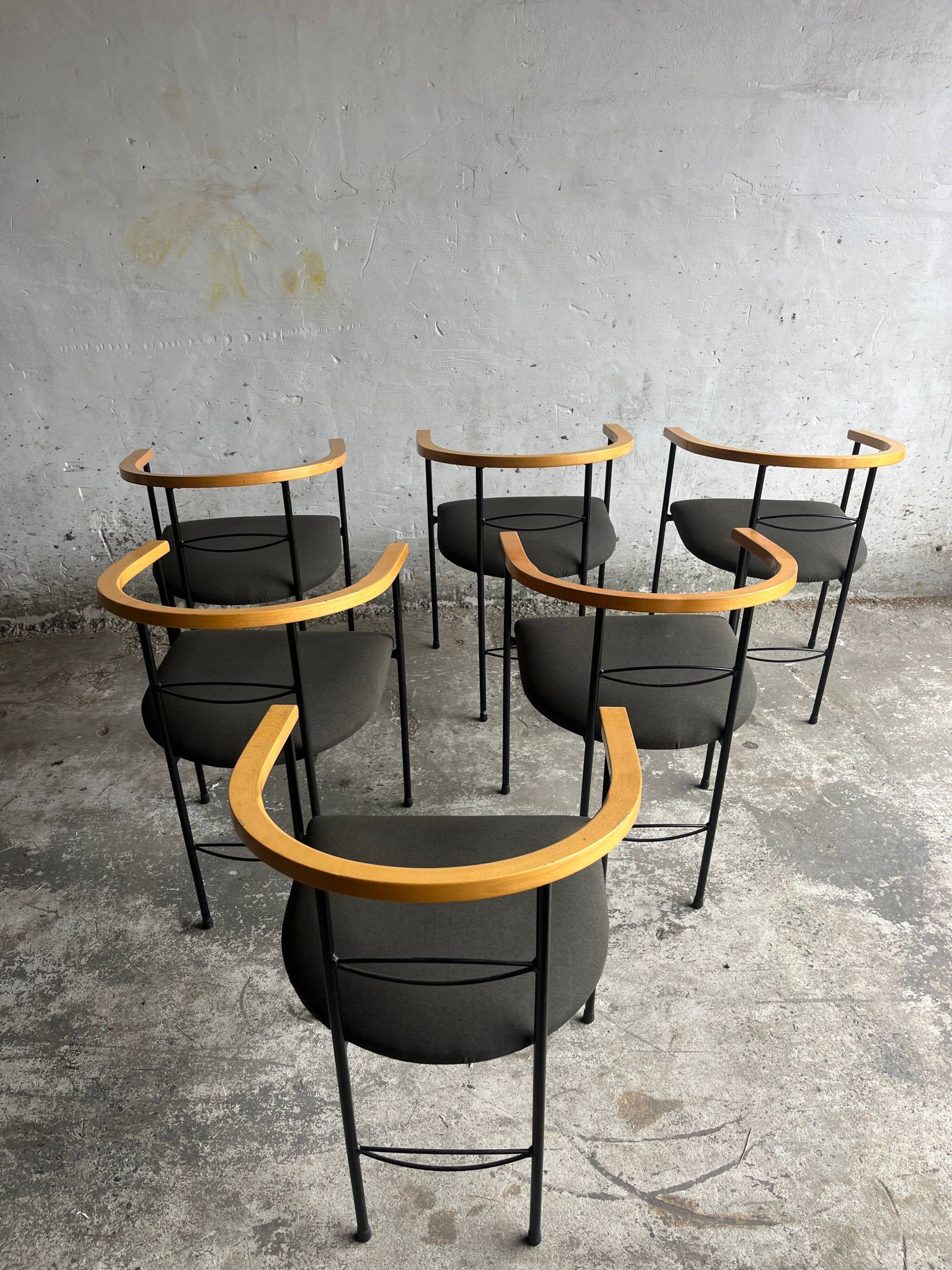 Lot de 6 chaises de salle à manger postmodernes