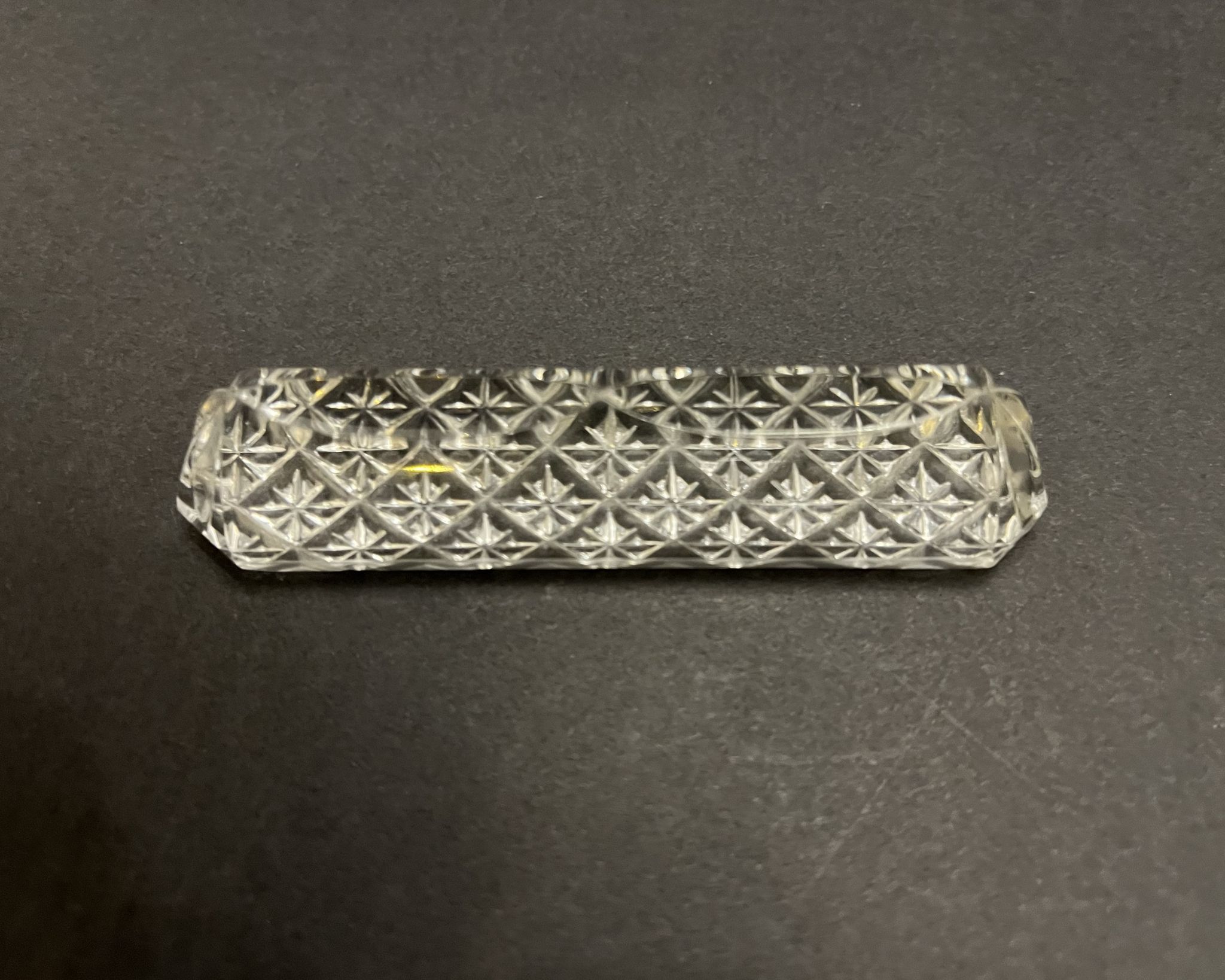 5 porte-couteaux en cristal taillé