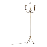 Neoclassical floor lamp in gilded brass Maison Jansen rams
