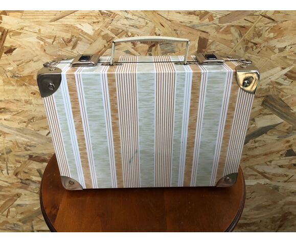 Ancienne valise malle primrose bordier pour Pierre Henry métal vintage |  Selency