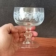 7 coupes à champagne, coupes en verre vintage