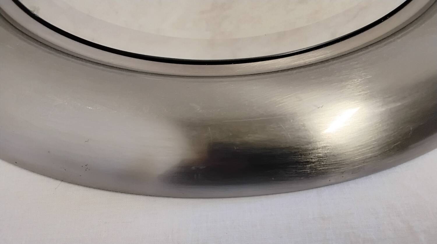 Reggiani round mirror in vintage chrome metal