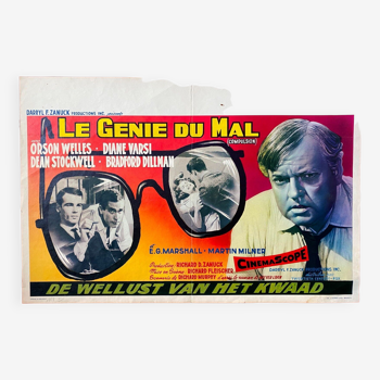 Original movie poster "The genius of evil" Orson Welles 36x54cm 1959