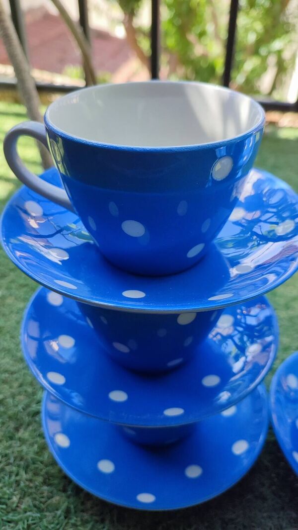 6 tasses à thé et sous-tasses anglaises TG Green