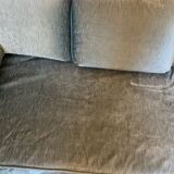 Vintage Louis XVI style blue velvet sofa