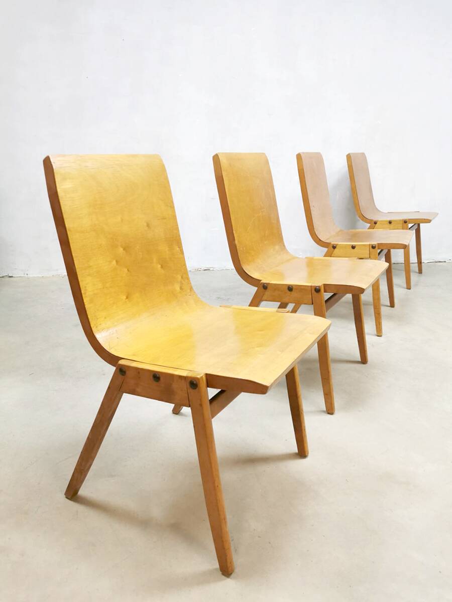 Set of 16 stackable designer chairs – Roland Rainer